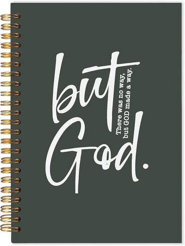 Beserh Inspirational Green Christian Bible Journals for Women Men ، لكن God Christian Notebook ، مجلة الصلاة للنساء ، دفاتر الكتاب المقدس لأخذ الملاحظات ، دفتر حلزوني 5.5x8.3 مع 164 صفحة in Saudi Arabia