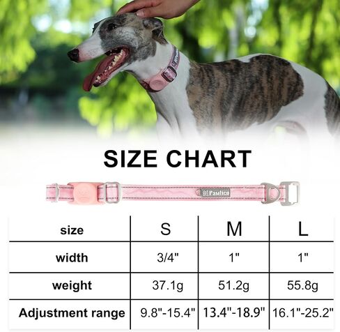 AirTag Dog Collar, Reflective Nylon, Metal Buckle, IP68, Dog Collar with AirTag Holder, Heavy Duty Dog Collars for Large Medium Small Dogs (Lavender Purple, L：Width 1",Neck 16.1"-25.2") in Saudi Arabia