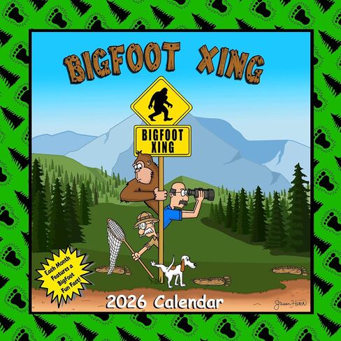 2026 Bigfoot Calendar - Bigfoot Xing ، Sasquatch ، Yeti 12 Month in Saudi Arabia