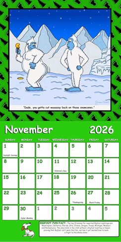 2026 Bigfoot Calendar - Bigfoot Xing ، Sasquatch ، Yeti 12 Month in Saudi Arabia