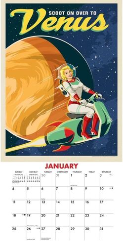 سفر الفضاء (ADG) 2026 12 "× 12" التقويم الحائط in Kuwait