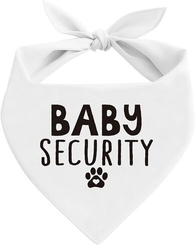 Baby Security Dog Bandana ، White Pet Dog Dicf Associory ، إعلان الحمل الكشف عن الطفل ، وشاح Triangle Dogs ، حيوانات أليفة للكلاب الصغيرة المتوسطة in Kuwait