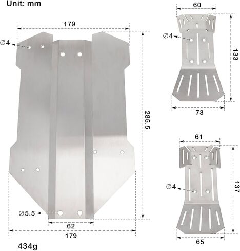MEUS RACING Stainless Steel Chassis Armor Skid Plate for Traxxas MAXX Slash Upgrades Model# 102076-4 in Saudi Arabia