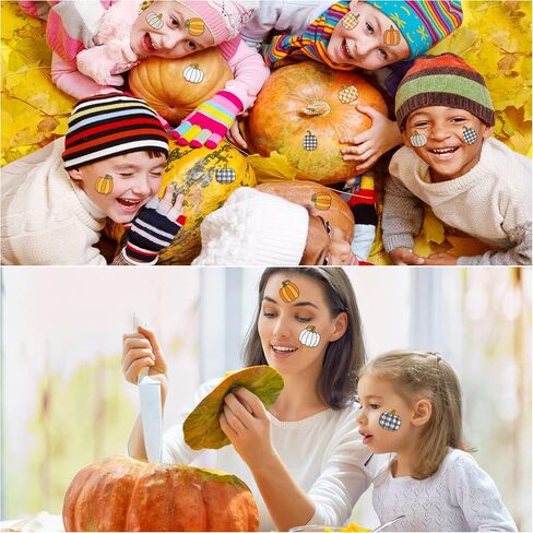 480 PCS ملصقات اليقطين للأطفال خريف عيد الشكر الخريف مزرعة Rustic Pumpkin Puffalo ملصقات منقوشة لخريف عيد الشكر ديكور الفصول الدراسية (أسلوب جديد) in Saudi Arabia