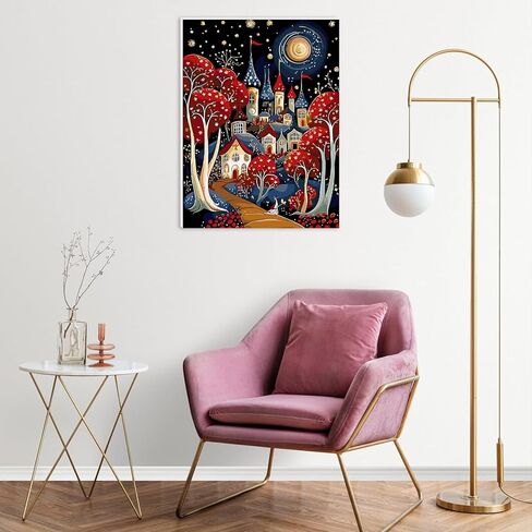 QENSPE Framed Paint by Numbers Kit for Adults,Lighthouse Paint by Number on Canvas for Beginners,DIY Painting Kits Art Crafts Suitable for Home Wall Decoration 12x16 inch in Kuwait