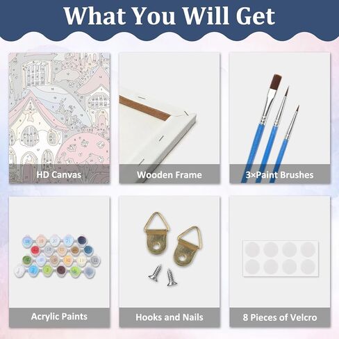 QENSPE Framed Paint by Numbers Kit for Adults,Lighthouse Paint by Number on Canvas for Beginners,DIY Painting Kits Art Crafts Suitable for Home Wall Decoration 12x16 inch in Kuwait