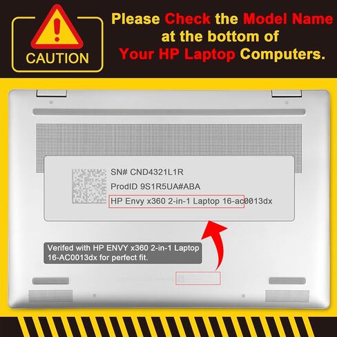 Crystal Clear Case for HP Envy x360 16-inch 2-in-1 Laptop 2024, Lightweight Hard Shell with Scratch-Resistant Protection, Precise Cutouts, Easy Installation, NOT Fitting Any Other HP in Saudi Arabia