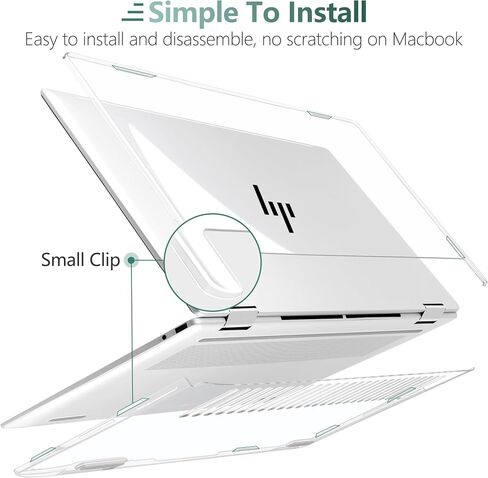 Crystal Clear Case for HP Envy x360 16-inch 2-in-1 Laptop 2024, Lightweight Hard Shell with Scratch-Resistant Protection, Precise Cutouts, Easy Installation, NOT Fitting Any Other HP in Saudi Arabia
