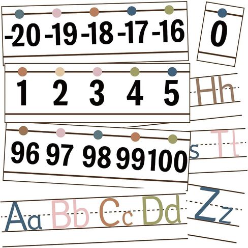 32Pcs A to Z Alphabet and -20-100 Number Cards Boho Bulletin Board Under The Sea Ocean Summer Sunflower Bee Theme Classroom Decorations Math Posters for Wall School Teacher Supplies (Sea Number) in Kuwait