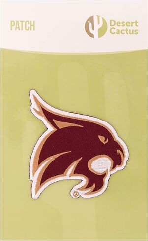Desert Cactus Texas State University Patch – Embroidered Iron On/Sew On Applique for Blazers, Jackets, Backpacks, Bags, Hats & Tactical Gear – Texas State Bobcats (Patch - Design A) in Saudi Arabia