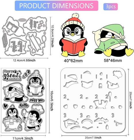 GLOBLELAND Funny Highland Cattle Clear Stamps Cutting Dies Painting Stencils for Card Making Cartoon Highland Cattle Silicone Stamp Die Cuts Wall Brick Texture Paint Stencils for DIY Scrapbooking in Saudi Arabia