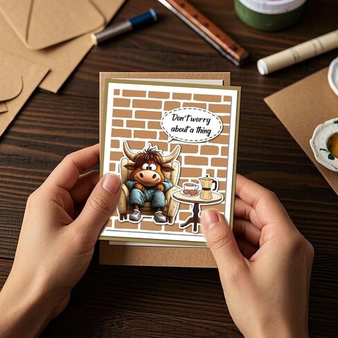 Globleland مضحك المرتفعات المرتفعات Clear Clear Cutting Dies Painting Stencils لتصنيع البطاقات Cartoon Highland Cilleicone Stamp Cuts Strick Brick Paint Stencils for DIY Scrapbooking in Kuwait