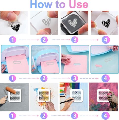Globleland مضحك المرتفعات المرتفعات Clear Clear Cutting Dies Painting Stencils لتصنيع البطاقات Cartoon Highland Cilleicone Stamp Cuts Strick Brick Paint Stencils for DIY Scrapbooking in Kuwait