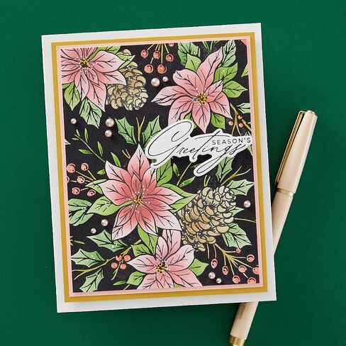 spellbinders Poinsettias الاحتفال باقة باقة باقة ، المعدن in Saudi Arabia