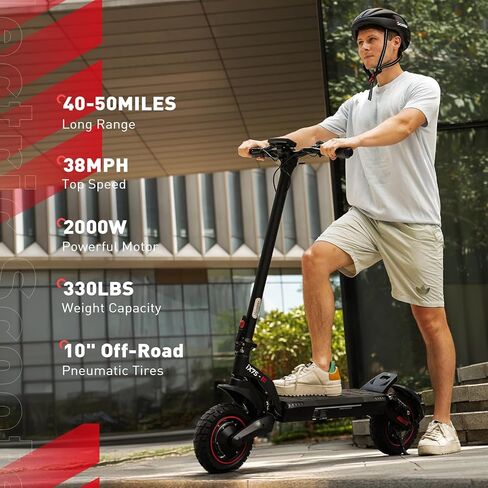 Iscooter Electric Scooter Adults ، 2000W/1000W محرك يصل إلى 28/38 ميلاً في الساعة Escooter ، 10/11 "دراجات الإطارات الهوائية على الطرق in Kuwait