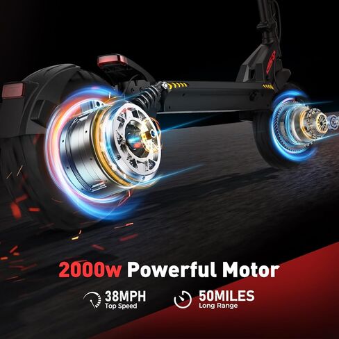 Iscooter Electric Scooter Adults ، 2000W/1000W محرك يصل إلى 28/38 ميلاً في الساعة Escooter ، 10/11 "دراجات الإطارات الهوائية على الطرق in Kuwait