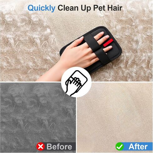 2 Pcs Static Pet Hair Remover: Electrostatic Pet Hair Removal Gloves, Reusable Cat Dog Hair Remover Tool, Grooming Gloves Brush for Couch, Furniture, Carpet, Clothes, Car Seat in Saudi Arabia
