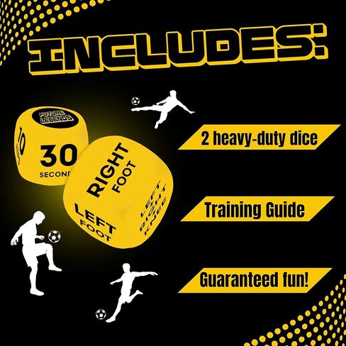 Kick Up Training Dice Game (2 pcs) – Soccer Gift for Boys 8-12 | Improve Juggling & Ball Control | Fun Football Toy in Saudi Arabia