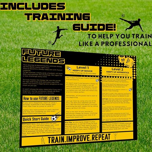Kick Up Training Dice Game (2 pcs) – Soccer Gift for Boys 8-12 | Improve Juggling & Ball Control | Fun Football Toy in Saudi Arabia