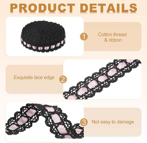 uxcell 5 Yards Eyelet Lace Trim, 0.79 Inch Crochet Lace Trim Floral Embroidered Ribbons for Sewing Dress Apron Pillow Clothes Bag Decoration, Wine Red in Saudi Arabia
