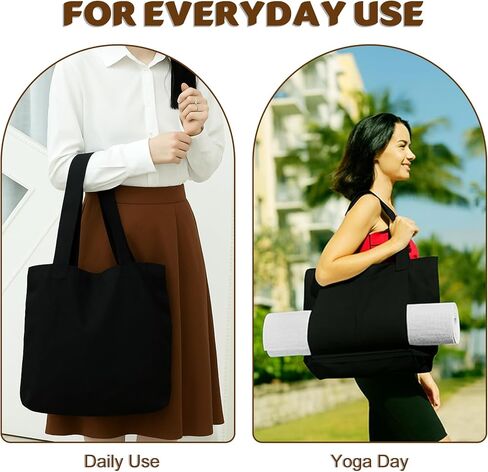 حقيبة اليوجا مع حامل بساط اليوجا، وحقيبة حمل البيلاتيس وكتلة اليوجا للنساء، حقيبة كتف من القماش مع جيب للصالة الرياضية، والمكتب، والسفر، والشاطئ، والتمرين، والرياضة، تناسب جميع أغراضك حامل بساط اليوجا in Kuwait