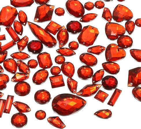 Sew on Rhinestones Flatback Crystal Acrylic Gems Diamante, Fit for DIY Crafts Dress Clothes Shoes Bag Decorations - Mixed Shape (200Pcs, Purple) in Saudi Arabia