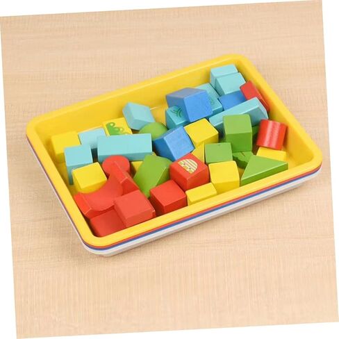 Cabilock 5pcs Thickened Serving Trays for Crafts Plastic Tray Stackable Design for Art Classroom and DIY Projects in Saudi Arabia