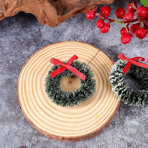 Yardwe 20pcs الزهور المصغرة عيد الميلاد ، الزخارف الزخمة الزخار الزخارف الزخارف المصغرة أكاليل عيد الميلاد الشجرة معلقة لديكورات مهرجان Dollhouse Holiday in Saudi Arabia