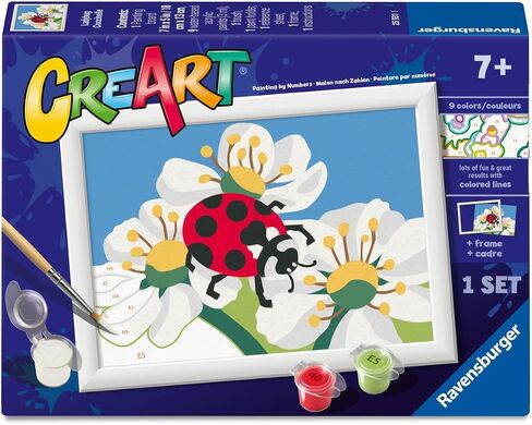 Ravensburger - Ladybug in Nature CreArt Paint by Numbers Kit | Fun & Easy DIY Art for Kids Age 7+ | Creative Gift Idea for Birthdays & Holidays in Saudi Arabia
