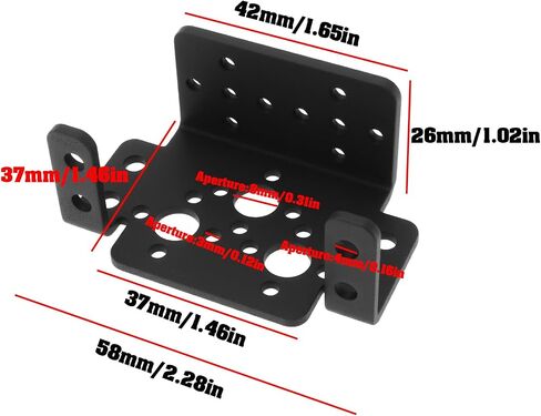 Create idea 2Pcs Aluminum Servo Mounting Bracket Seat for 40 x 45 x 20 mm Standard Servos in Saudi Arabia