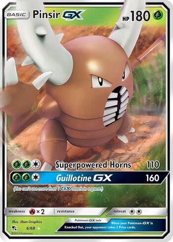 Pokemon - Pinsir GX 6/68 - Hidden Fates - Ultra Rare - بطاقة واحدة in Saudi Arabia