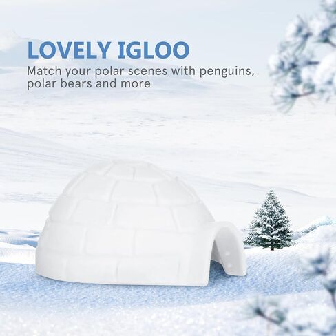 NOLITOY 18 PCS MINI Igloo التماثيل 1.57 بوصة القبعات الكعكة Igloo للدمى والزخارف الطبيعية الدقيقة ديكور الإبداعي لأعياد الميلاد والحفلات in Kuwait