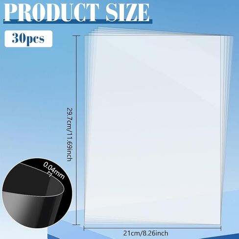 BENECREAT 30 Sheets A4 Plastic Film for Sealing Shaker Molds, Waterproof PVC Clear Shaker Embellishments for Furries Cosplay, Sculptures, Props, Fursuits, Craft Making in Saudi Arabia