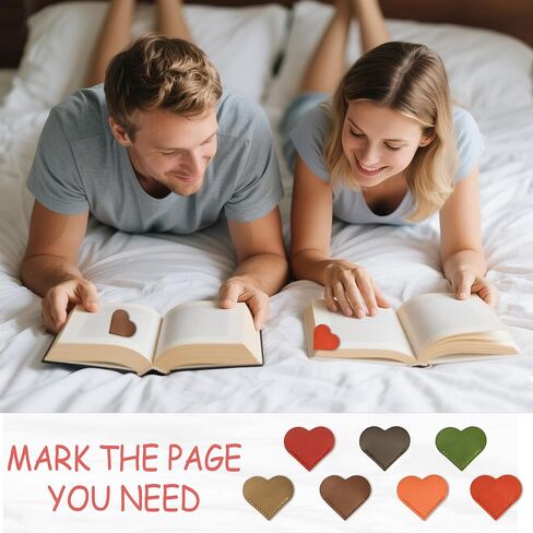60pcs Leather Heart Shape Bookmark Cute Page Corner Bookmark Lovers Gifts Accessories Clips for Reading Gifts for School Office Bookworm Present Home (Classic) in Saudi Arabia