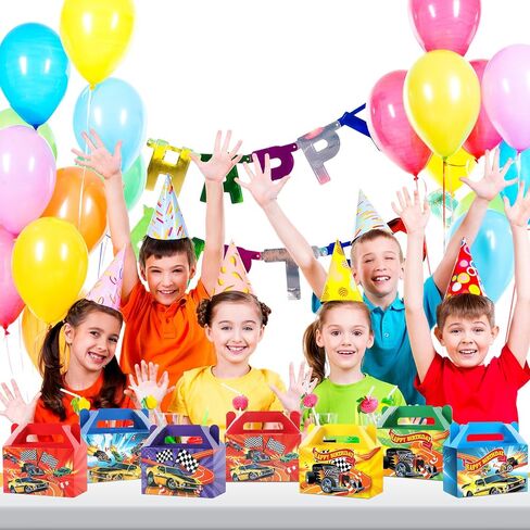 12Pcs Race Car Party Treat Boxes Hot Car Gift Box Birthday Supplies Wheels Wild Goodie Gift Boxes Race Cars Favor Box for Kid Boy Wheels Cars Birthday Baby Shower Game Party Decoration in Saudi Arabia