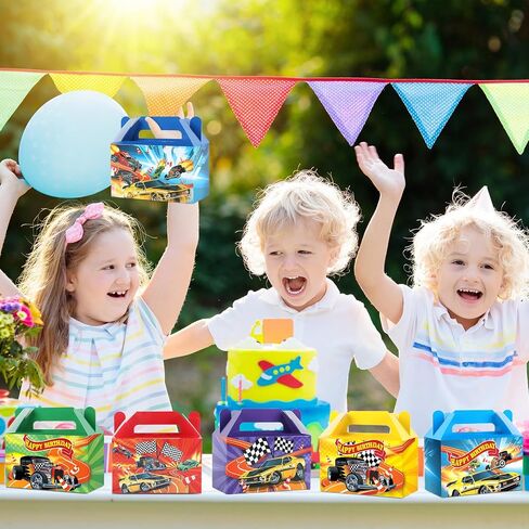 12Pcs Race Car Party Treat Boxes Hot Car Gift Box Birthday Supplies Wheels Wild Goodie Gift Boxes Race Cars Favor Box for Kid Boy Wheels Cars Birthday Baby Shower Game Party Decoration in Saudi Arabia