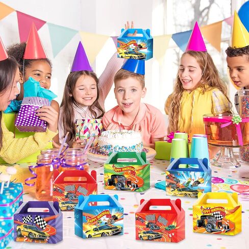 12Pcs Race Car Party Treat Boxes Hot Car Gift Box Birthday Supplies Wheels Wild Goodie Gift Boxes Race Cars Favor Box for Kid Boy Wheels Cars Birthday Baby Shower Game Party Decoration in Saudi Arabia