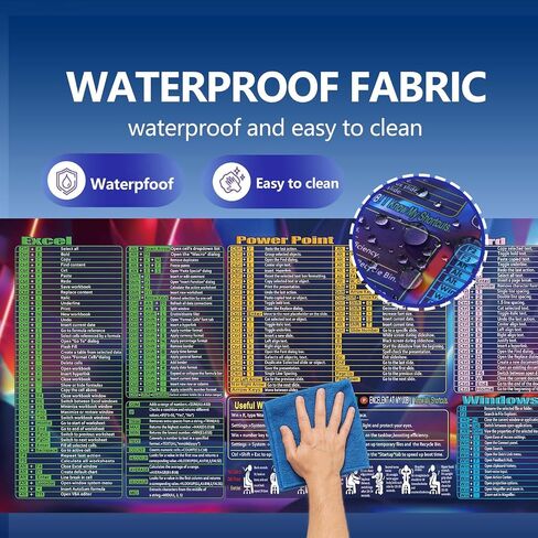 Excel Word Windows Powerpoint Sheet Mousepad ، وسادة الماوس المختصرة الكبيرة المكتبية ، وألعاب لوحة مفاتيح MAMING MADSHEET MAT MAT NON SLIP STICKED (31.5 "*11.8") in Saudi Arabia