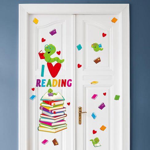 القراءة ديكورات الباب Caterpillar Bulletin Board Decoration مجموعة القراءة Decors Decors Caterpillar Door Posters Kit Paper Clutouts للعودة إلى مكتب مكتبة المكتبة المدارس ديكورز in Saudi Arabia