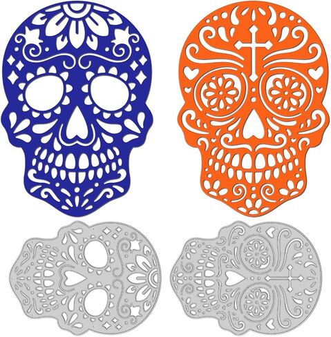 Globleland الهالوين الفنية القطع القطع يموت من أجل DIY Scrapbooking Metal Skeleton Die Cuts قالب مقالينات الإستنسل للورق لصنع البطاقات الألبوم in Saudi Arabia