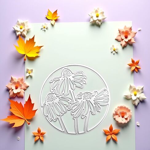Chrysanthemum Embossing Stencil Cutting Dies, for DIY Scrapbooking Photo Album Decorative Embossing Paper Dies for Card Making Templated in Saudi Arabia