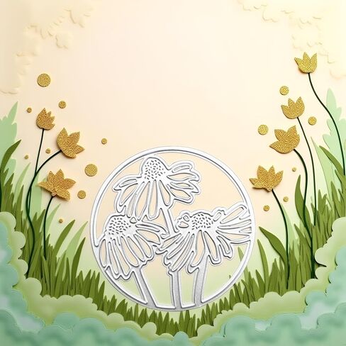 Chrysanthemum Embossing Stencil Cutting Dies, for DIY Scrapbooking Photo Album Decorative Embossing Paper Dies for Card Making Templated in Saudi Arabia