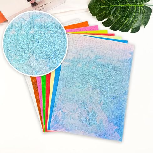 126 Glow in The Dark Letter & Numbers Stickers - 1 Inch Waterproof Luminous Alphabet Self Adhesive Vinyl for Laptop, Scrapbooking, Art Projects, School Supplies, Mailbox Signs (Blue) in Saudi Arabia