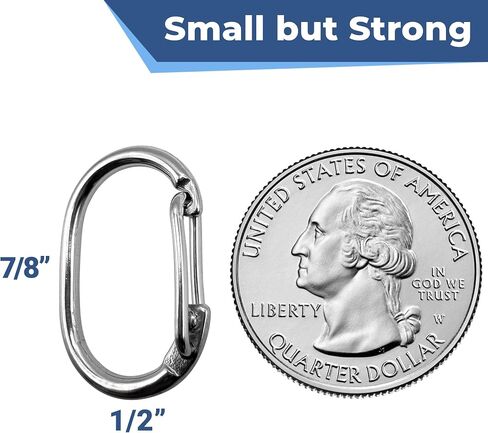 GoTags Pet Tag Carabiner, Stainless Steel Cat and Dog Tag Clip, Strong Durable Quick Connect to Pet Collars, Easy Upgrade for Split Ring Small and Large, Pack of 3 in Kuwait