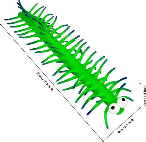 Stretchipede from Deluxebase. Colorful Stretchy Rubber Centipede, Squishy Stress Relief and Anxiety Fidget Toy, Sensory Gift and Party Favor, Color Randomly Selected in Saudi Arabia
