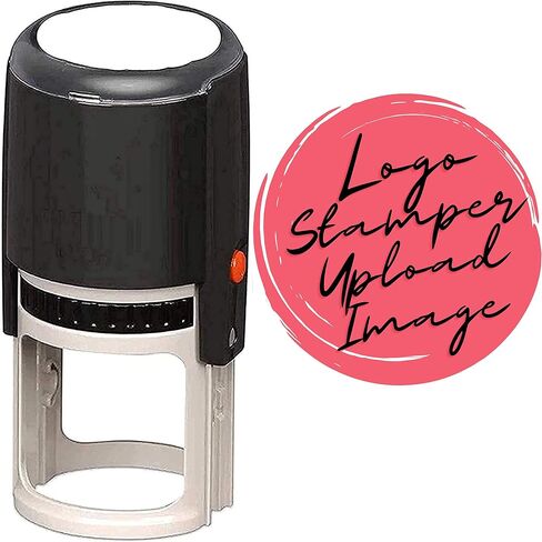 5+ Designs to Choose! Business Logo Double Round Border Stamp - Round Stamp- Stamps Personalized Self Inking Custom Business Stamp Your Logo Black Blue Red Green Ink Stamper - Size 1 5/8 x 1 5/8. in Saudi Arabia