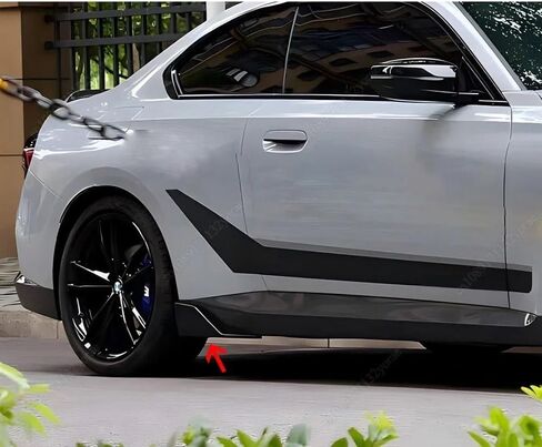 متوافق مع BMW G42 220d 218i 220i 230i M240i Xdrive 2door Coupe 2022-2024 ABS Side Skirt Spifuser Diffuser Winglet Side Wing Lip (مظهر الكربون) in Kuwait