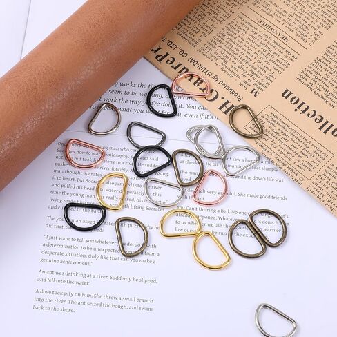 jieyao 60 PCS Metal D Rings ، نصف دائري D حلقات D حلقات D مختلطة متعددة الأغراض لأحواض الياقات الكلاب أكياس أجهزة الخياطة Craft DIY (لون متناسق 3/4 بوصة) in Saudi Arabia