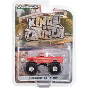 1969 Chevy K-20 Monster Truck Orange Red Big Daddy Kings of Crunch Series 13 1/64 Diecast Model Car by Greenlight 49130A in Saudi Arabia