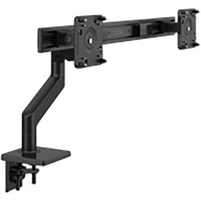 Humanscale M8.1 Monitor Arm with Crossbar | Single or Dual Monitor | 2 Piece Clamp Mount Base | Angled Link/Dynamic Link | Standard Black Vesa Bracket 100mm x 100mm (Polished Aluminum with White Trim) in Kuwait